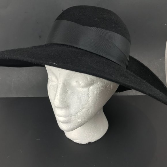 Frank Olive Private Collection Black wool felt hat main image 7
